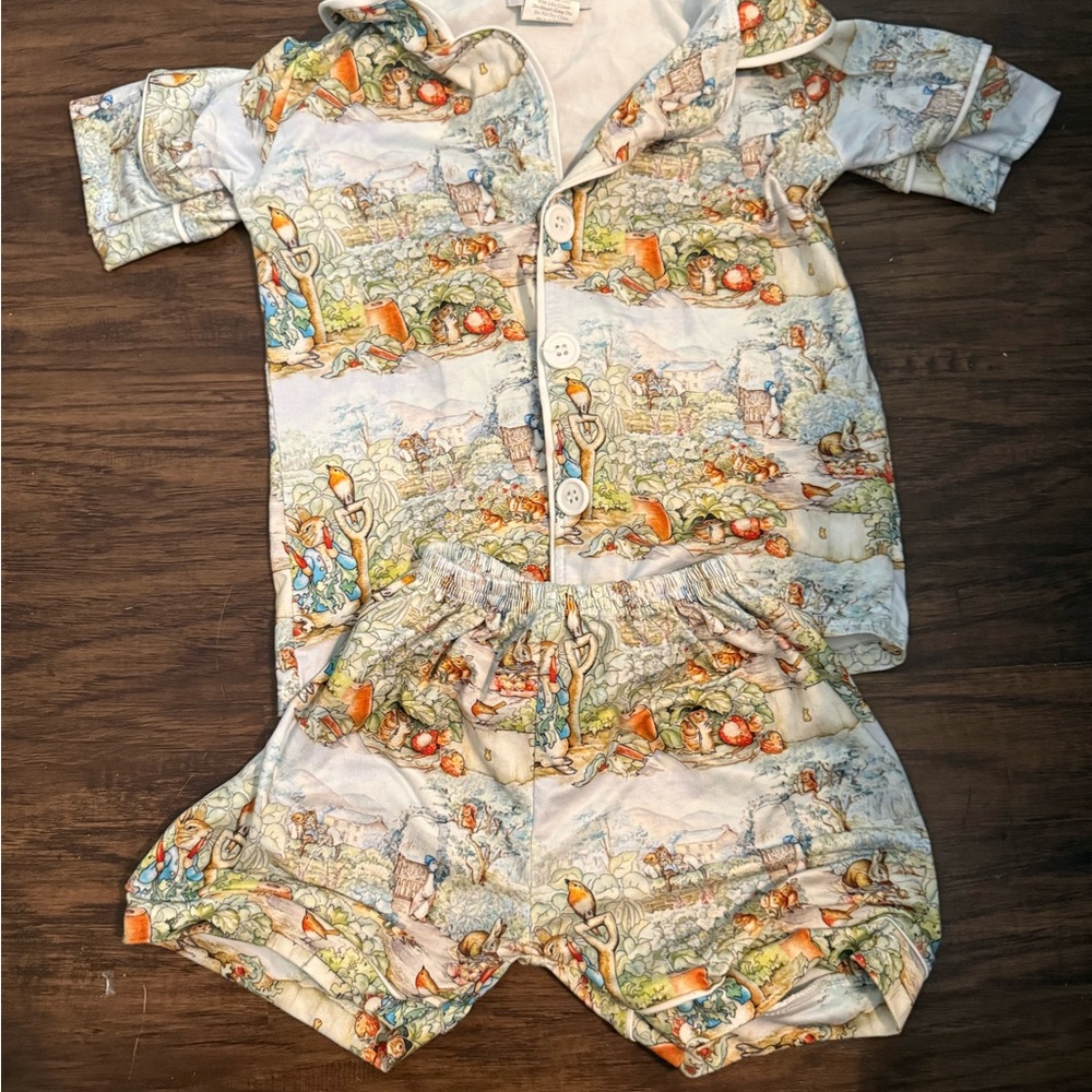 Whimsical Nature Print Button-Up Shirt